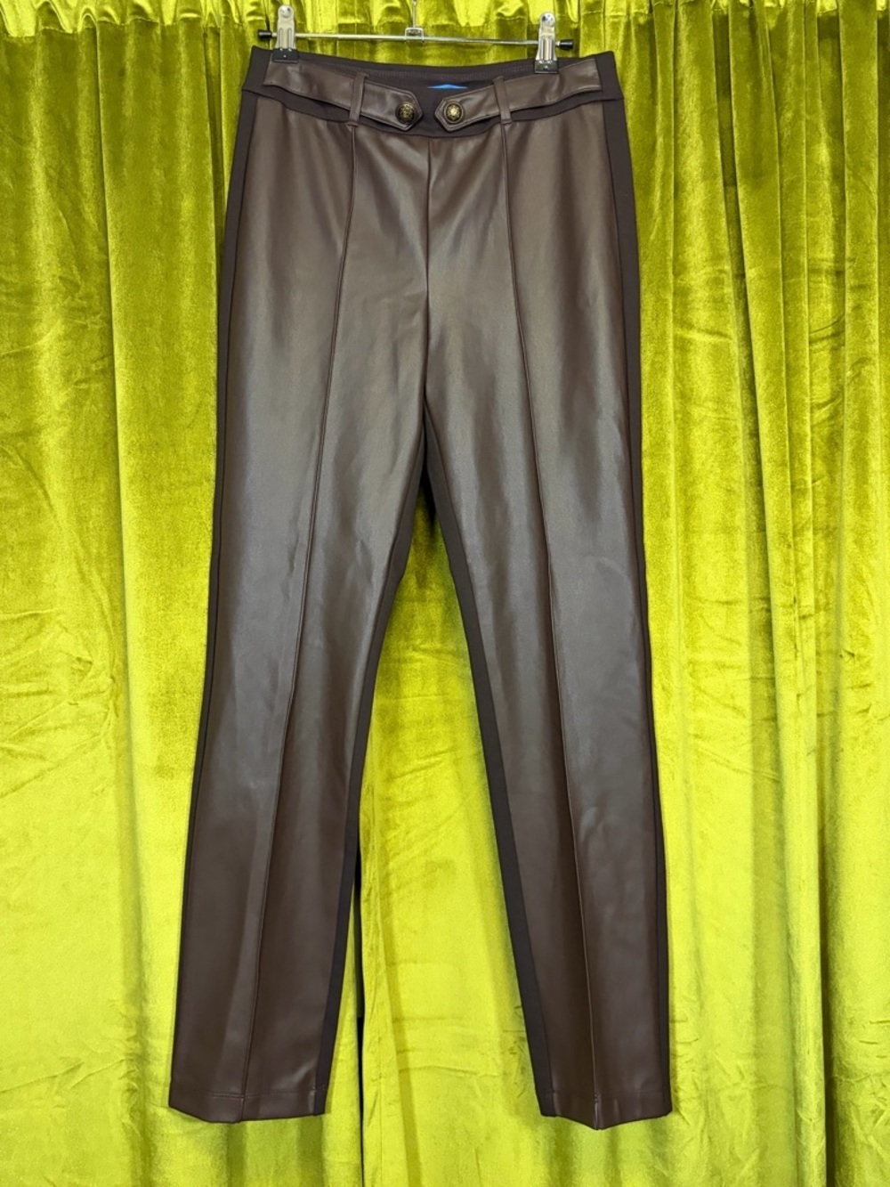 J McLaughlin Jules Vegan Leather Legging in Chocolate Brown Size XS. Retail $278